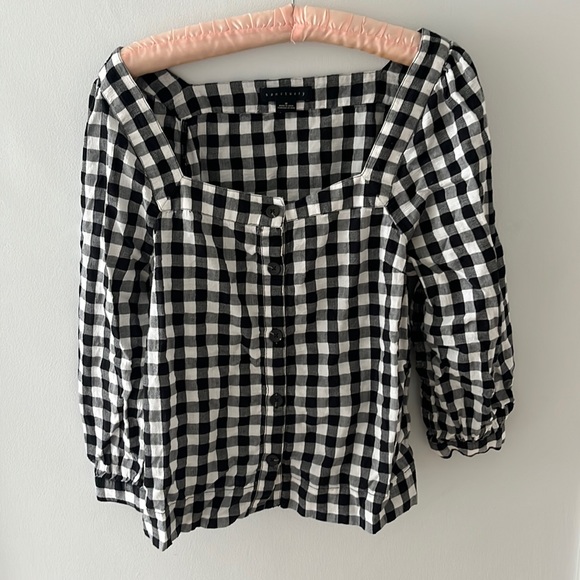 Sanctuary loose gingham top - Picture 1 of 4